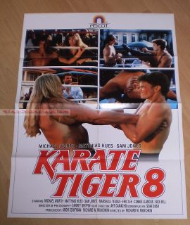 Michael Worth Karate Tiger 8 Fists of Iron RARE German Orig Poster