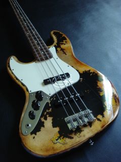 Standard Fender Jazz Bass Left Handed Aged Relic Vintage Black