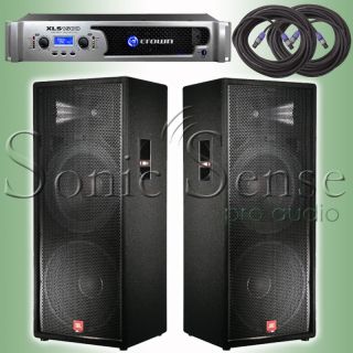 JBL JRX 125 Dual 2 Way 15 Speaker Pair JRX125 Crown XLS 1500 New