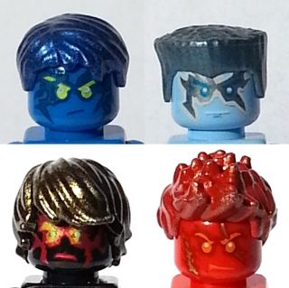   HAIR For YOUR Lego NINJAGO Minifigures NRG JAY COLE ZANE KAI Ninjas