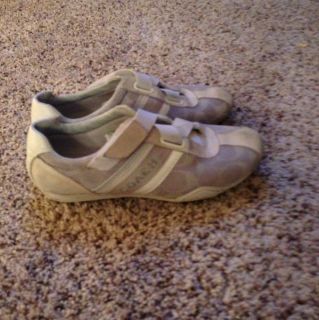 Coach Jenney White Cream Tennis Shoes Velcro Size 6 1 2 M Great