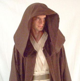 Jedi Sith Robe Cloak Cape Star Wars Costume Cream Monk