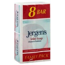 Jergens Mild Soap Personal Size All Family White 8 Bar
