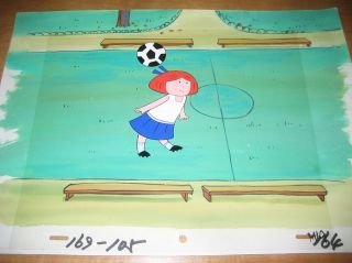 1980s Madeline Production Animation Cel Dic Soccer Dic