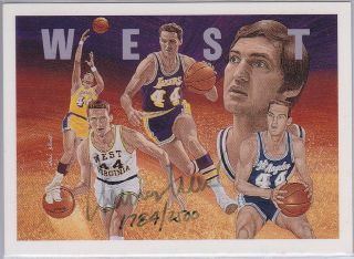 1991 1992 Upper Deck Jerry West Heroes AUTOGRAPH, #/2500    RARE Card