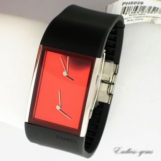 Starck Philippe with Fossil Mens Watch Dual Time PH5026 RARE Red Model