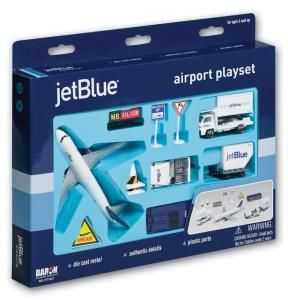 Jetblue Airlines 14 PC Airport Play Set Airplane Toy