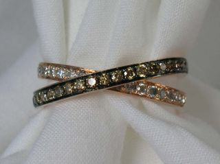 Retired EFFY 14K Rose Gold Diamond RING 100% AUTHENTIC Estate Jewelry