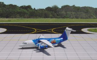 Titan Airways BAe 146 200 Blue Jet X