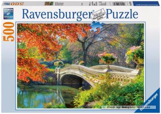 of Ravensburger 500 pieces jigsaw puzzle Romantic bridge (142316