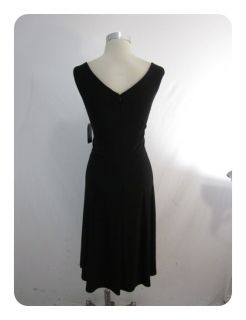 New Jessica Howard Black Ivory Empire Jersey Dress 24W $100