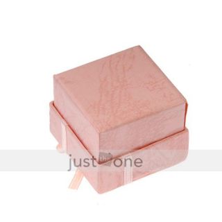 Pcs Jewellery Jewelry Ring Gift Box Case Pink Square