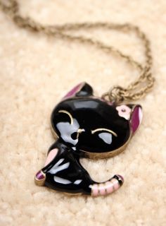  1pc Super Fashion Charm Jewelry Cat Colorful Necklace Pendant