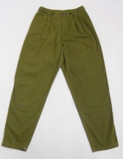 Vintage 80s JimmyZ Green Pleated Front Casual Skateboard Dress Pants