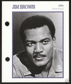Jim Brown NFL Atlas Movie Star Picture Biography Card