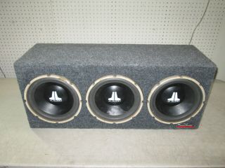 JL Audio Power Wedge Loaded Box 3 Three 10 Subwoofers 4 Ohm Mono Load