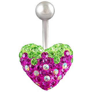  Cherry stainless steel belly bars navel rings button jewelry 9CCI