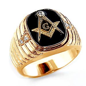 Black Free G P Masonic Mason Mens Ring Jewelry Size 13