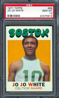 1971 Topps Basketball 69 Jo Jo White Celtics PSA 10 Pop 1