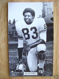 c1970 JD McCarthy Postcard Jim Mitchell Detroit Lions Virginia State