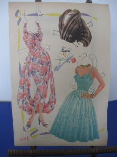 Vtg Paper Dolls Joanne Woodward 1958 Saalfield