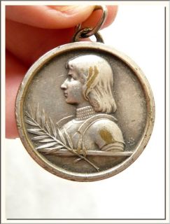 Antique 1940s French Saint Jeanne DArc Joan of Arc St Christopher