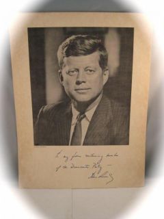  60s Signed Print of President John F. Kennedy & The Inaugural Address