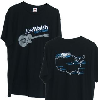 Joe Walsh Mens Black 2007 Tour Shirt Joe Walsh Analog Man Eagles