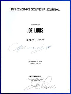 Muhammad Ali Joe Louis Jackie Robinson Signed Program