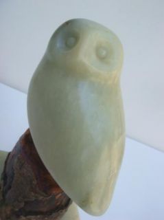 Dennis LABBE Soapstone Owl Sculpture Canada