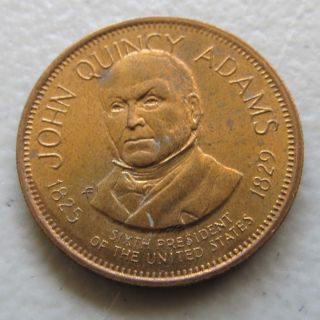 JOHN QUINCY ADAMS 6TH President of USA Presidential History Coin Token