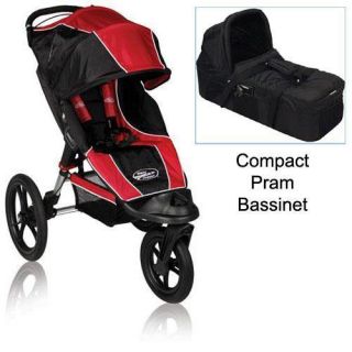 Baby Jogger BJ80633 Summit XC Single Jogging Stroller in Red Blk w Blk