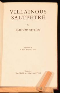 1962 Villainous Saltpetre by Clifford Witting First Edition in