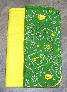 John Deere Farm Green Yellow Baby Burp Rags Changing pads set of 2 All