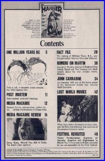 House of Hammer 80 Magazines 1970s Horror Magazine