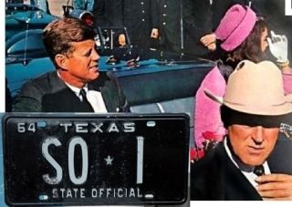 Texas 1964 Governor Connally License Plate JFK Collectible Authentic