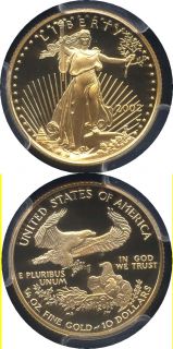 2002 w $10 1 4 Ounce Gold Eagle PCGS PR70DCAM 
