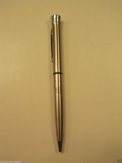   Garland BRUSHED Chrome Ballpoint Pen w JOHN ANDERSON NAME ETCHED CAI