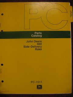 John Deere 660 Side Delivery Rake Parts Catalog Manual