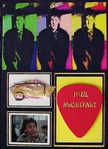 Beatles Paul McCartney Neck Scarf Swatch Film Frame and Guitar Pick