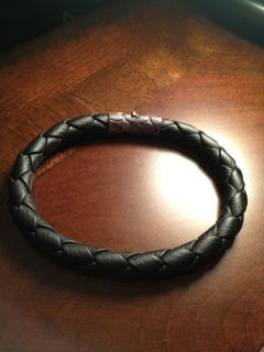 John Hardy Woven Leather Bracelet  