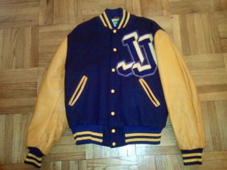 Vintage John Jay College Varsity Letterman Jacket  