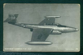 Y8112 Aircraft Postcard Northrop Scorpion F 89 USAF  