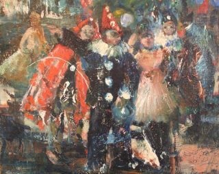 Jean Calogero Painting Carnival Paris Impressionist  