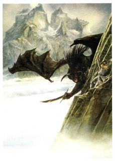 Postcard Glorfindel Balrog John Howe Artist Art 1990 Tolkien The Silmarillion  