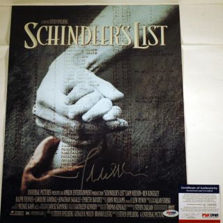 John Williams Signed Schindler's List Movie Poster PSA COA Autograph Video Proof  