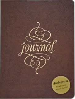New Ambigram Genuine Leather Writing Journal Diary Notebook  