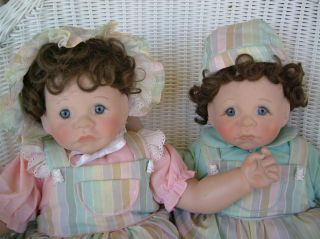Lee Middleton First Moments Twins Dolls " Must See "  