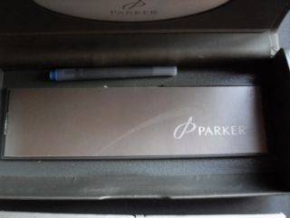 PARKER SONNET FOUNTAIN PEN MATT BLACK WITH GOLD TRIM IN ORIGINAL BOX PAPERS  