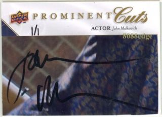 2009 Prominent Cuts PSA DNA Auto John Malkovich 1 1 Autograph Changeling Being  
